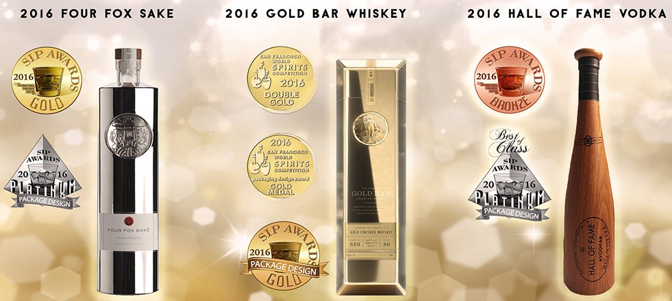 Premios 2 awards 2016 four fox sake gold bar whisky hall of fame