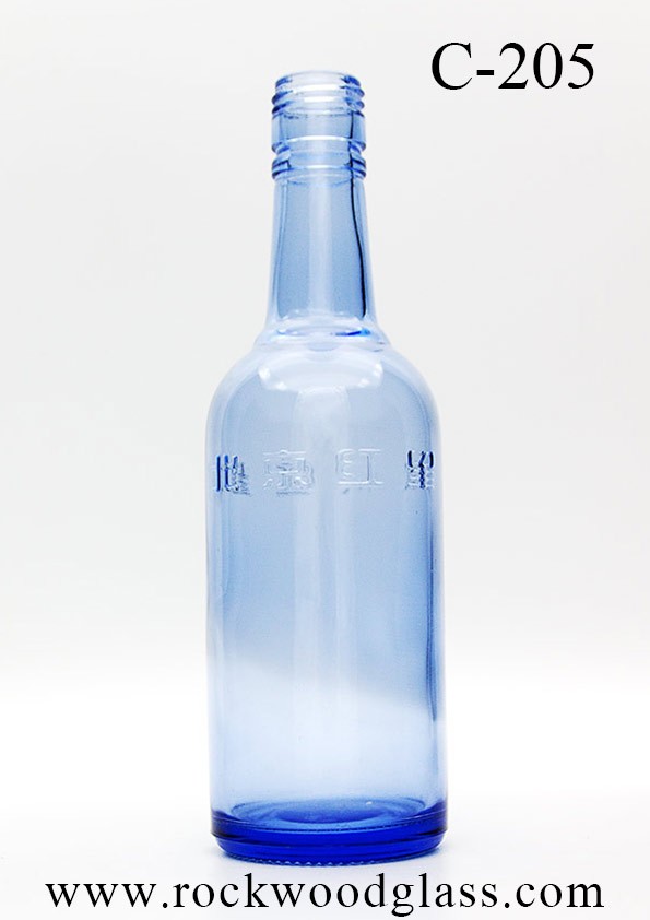 rockwoodglass bottle manufacturing custom cobalt blue turquoise glass bottle c205 1