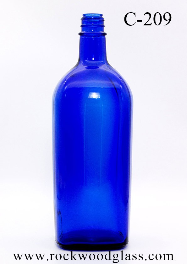 rockwoodglass bottle manufacturing custom cobalt blue turquoise glass bottle c209
