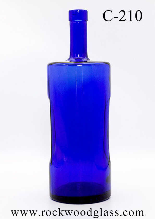 rockwoodglass bottle manufacturing custom cobalt blue turquoise glass bottle c210