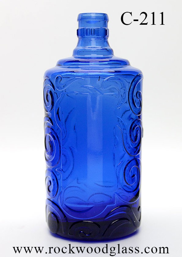 rockwoodglass bottle manufacturing custom cobalt blue turquoise glass bottle c211 1