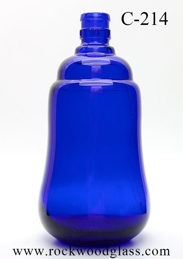 rockwoodglass bottle manufacturing custom cobalt blue turquoise glass bottle c214