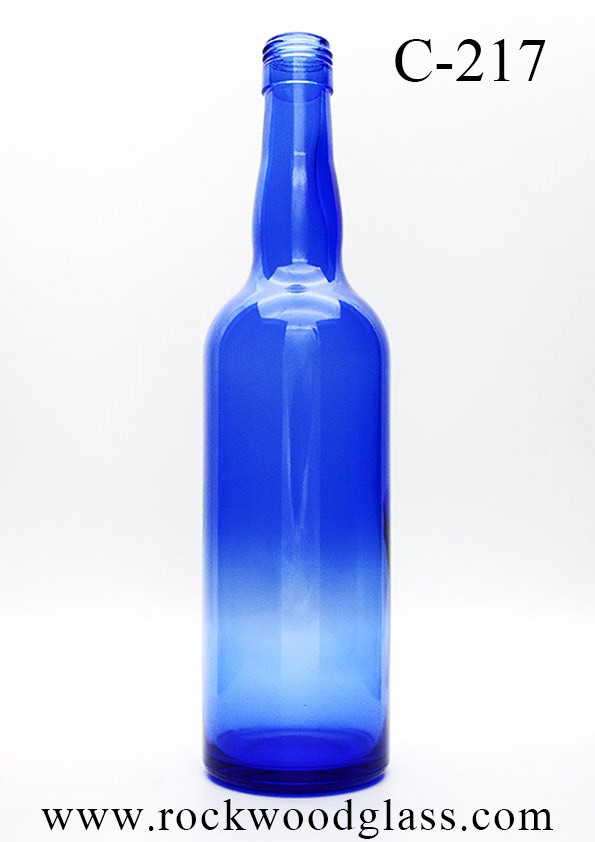 rockwoodglass bottle manufacturing custom cobalt blue turquoise glass bottle c217