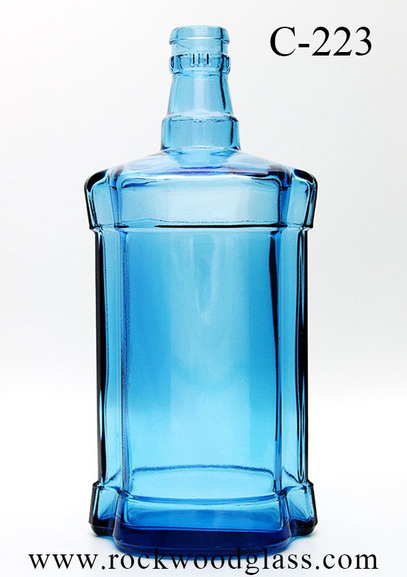 rockwoodglass bottle manufacturing custom cobalt blue turquoise glass bottle c223