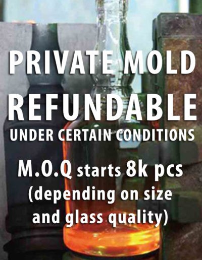 rockwoodglass custom glass bottles private mold refundable decanter bottles