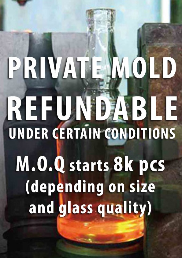rockwoodglass custom glass bottles private mold refundable decanter bottles