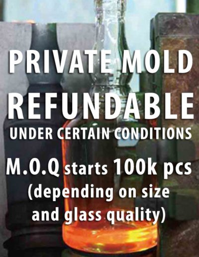 rockwoodglass custom glass bottles private mold refundable water bottles