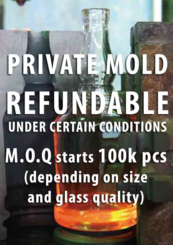 rockwoodglass custom glass bottles private mold refundable water bottles