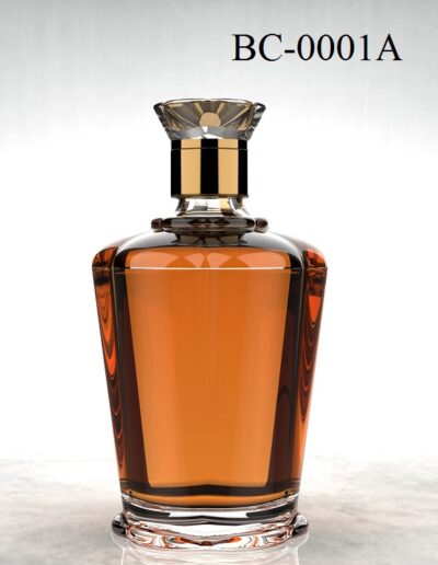 Saffron Tequila 3 glass bottle